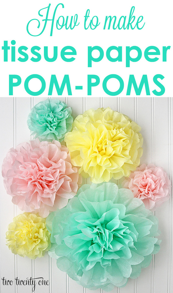 Textured Tissue Paper Pom Poms