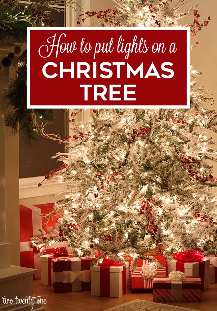 How to put lights on a Christmas tree