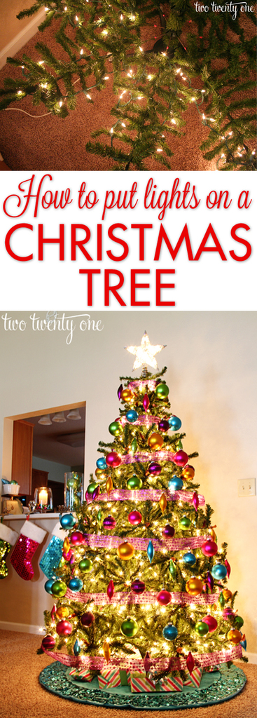 Christmas tree lights how to put on discount