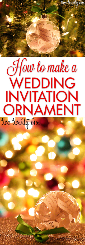 how to make a wedding invitation ornament