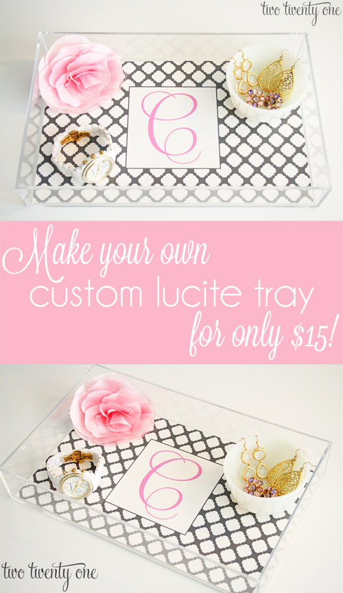 custom lucite tray