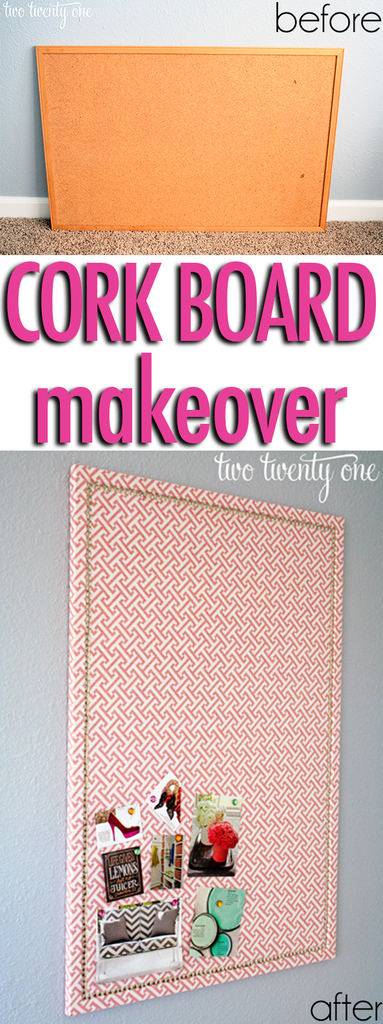 AMAZING Cork Board Makeover! Only cost $12!