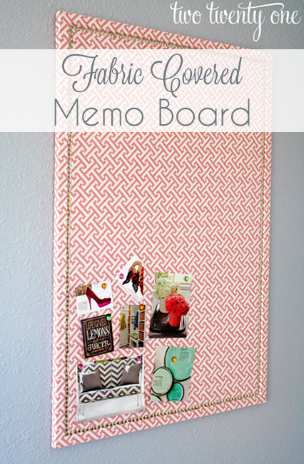 fabric covered memo board