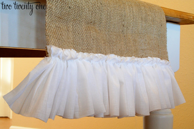 Ruffled Burlap Table Runner