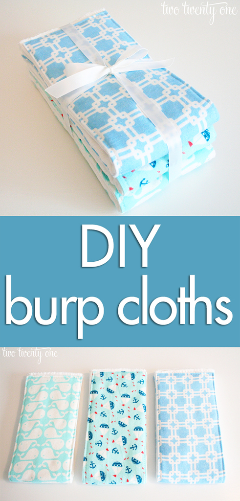 DIY burp cloths! Perfect handmade gift and easy to sew!