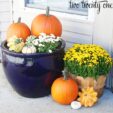 fall front porch display