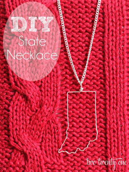 How to Make a State Necklace {DIY}