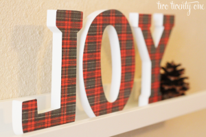 Plaid 'JOY' Letters - Two Twenty One