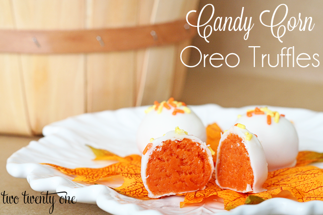 candy corn oreo truffles