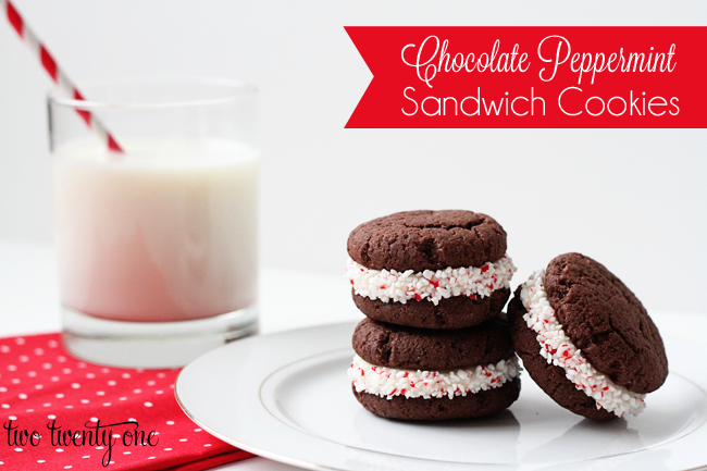 Chocolate Peppermint Sandwich Cookies