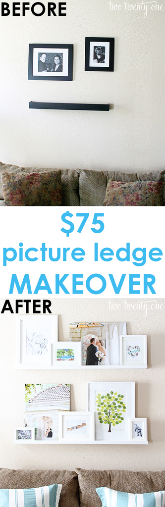 Wow! $75 picture ledge makeover! No building required!