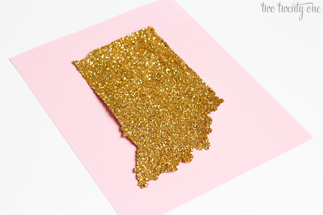 diy glitter state art