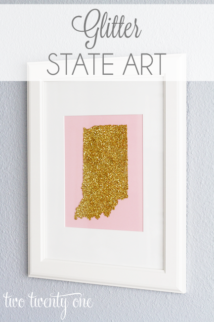 Glitter State Art {DIY}