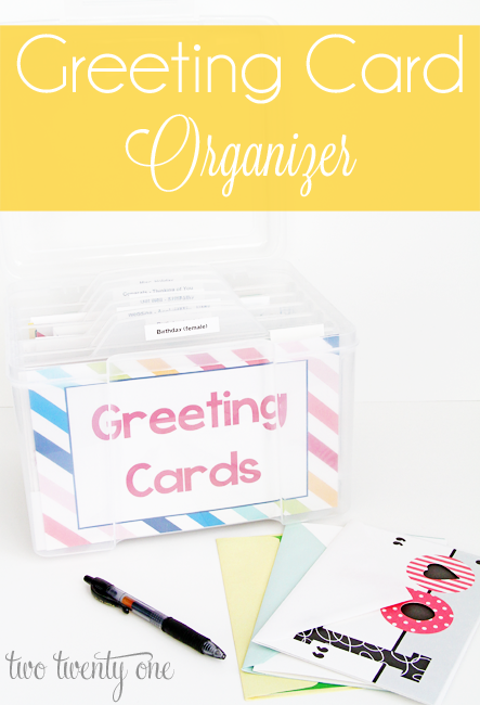 DIY Greeting Card Organizer