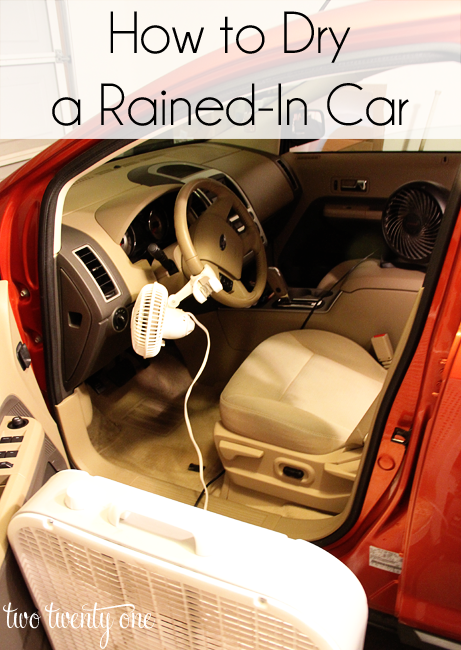 how to dry a rained-in car