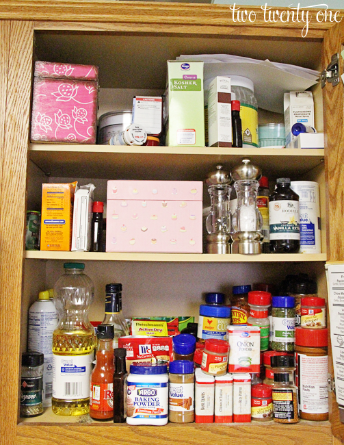 messy kitchen cabinet