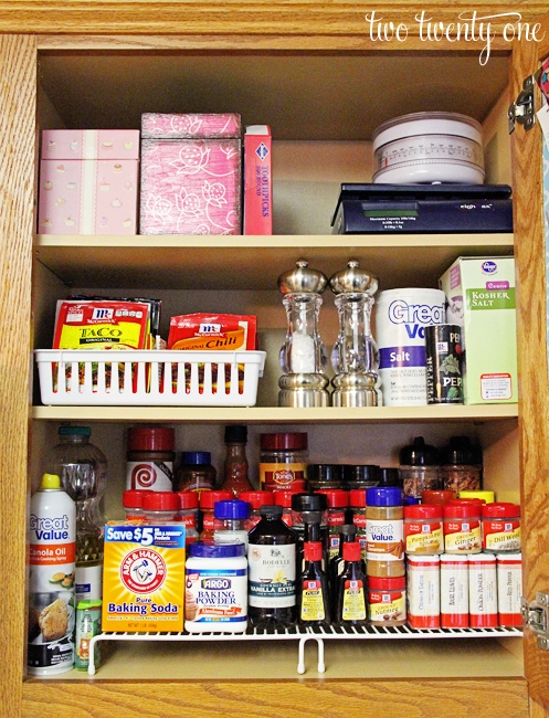 organized kitchen cabinet