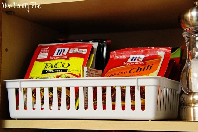 organized spice packets