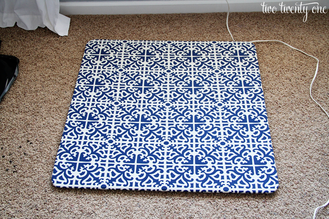 reupholstered card table