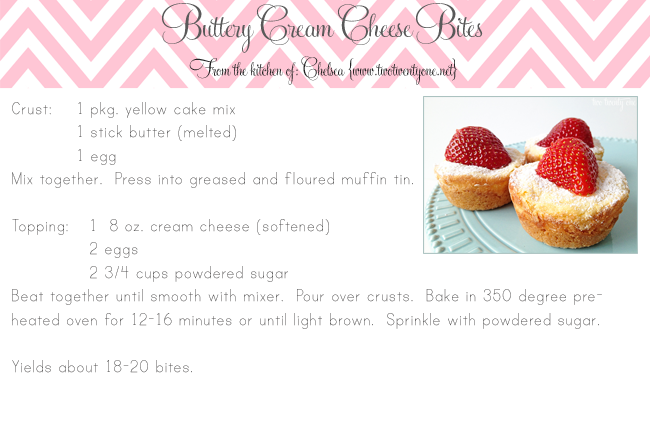 4x6 buttery cream cheese bites