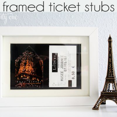 Easy Art: Framed Ticket Stubs