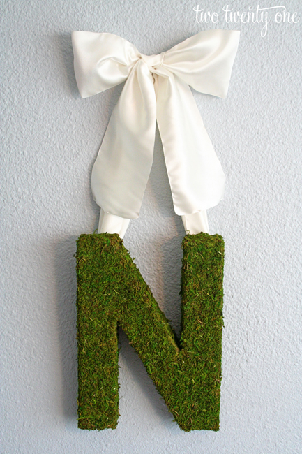 Spring Moss Monogram Wreath