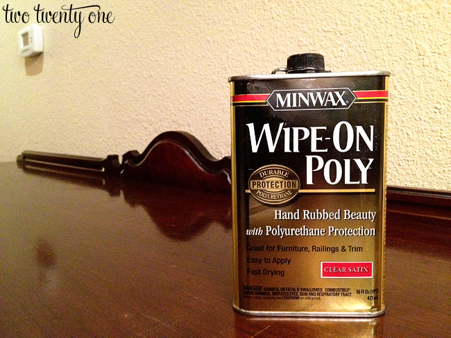 Minwax wipe-on poly