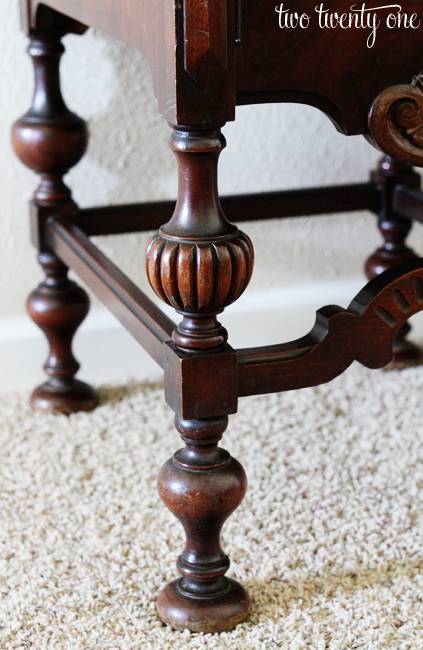 antique buffet legs