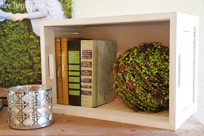 crate with books