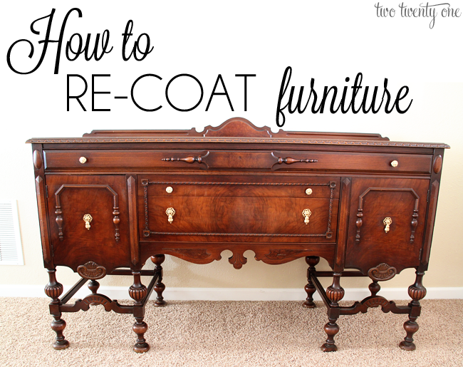 how to re-coat furniture