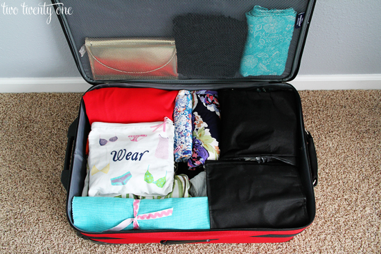 organized suitcase