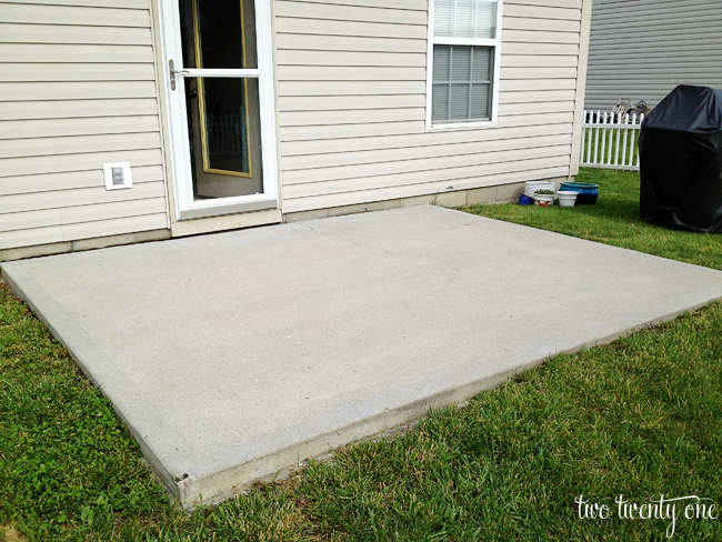 back patio after power washing