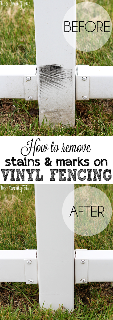 how to remove stains and marks on vinyl fencing
