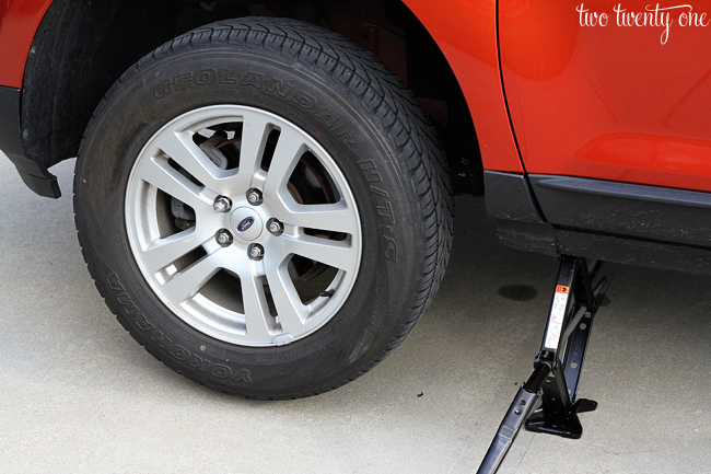 changing a spare tire