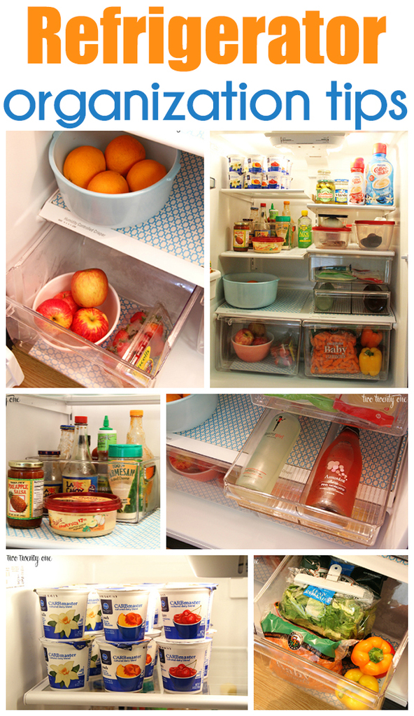 My newly organized fridge! Wish I got more of the bottles with a cork to  put the milk in, but I'm pretty happy with it! :) : r/OrganizationPorn