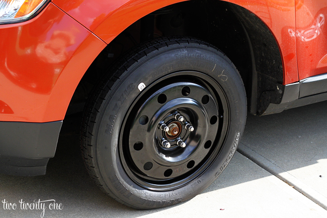 how to change a spare tire on a ford edge