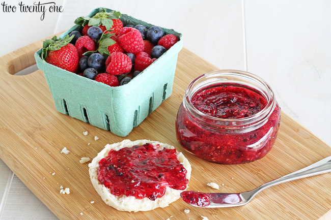mixed berry and wine jam