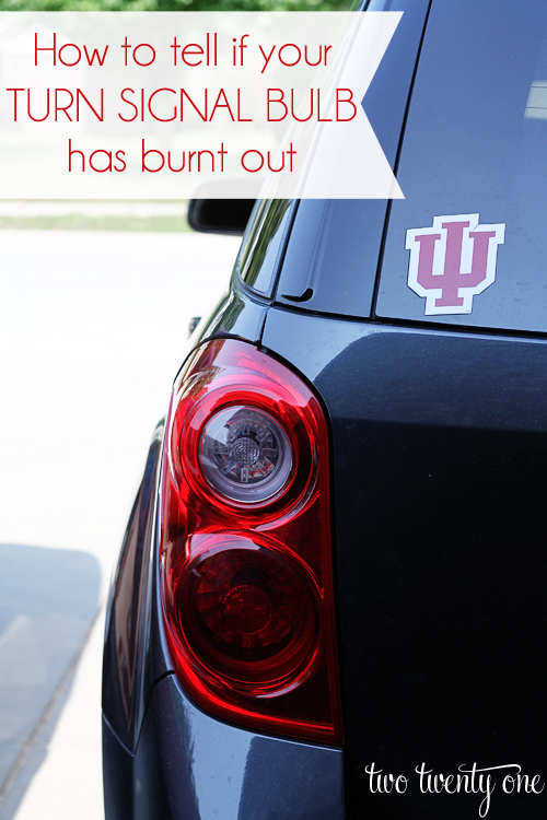 how to tell if your turn signal bulb has burnt out