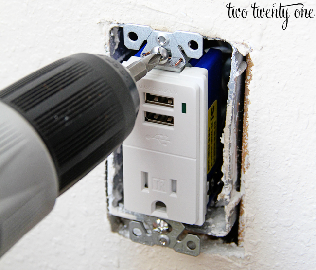 installing USB receptacle