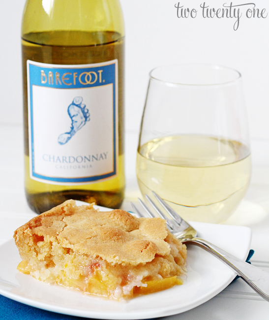 Peach Cobbler Recipe {Barefoot Chardonnay & Peach Cobbler}