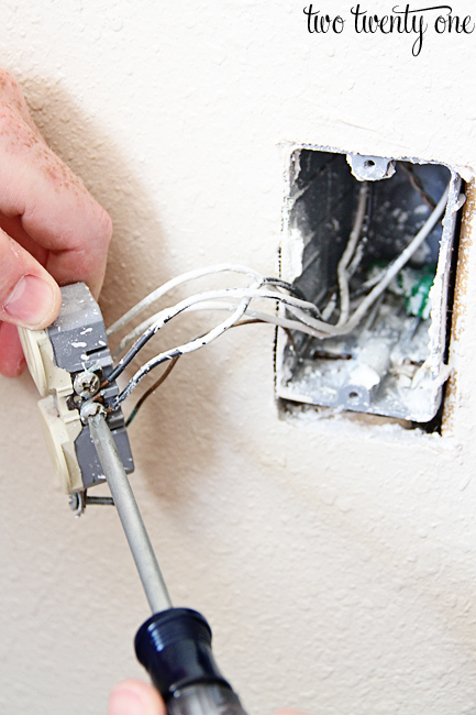 removing an electrical outlet