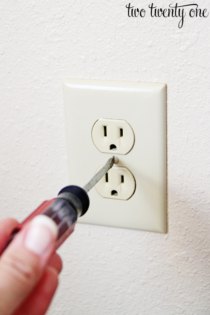 removing electrical outlet plate