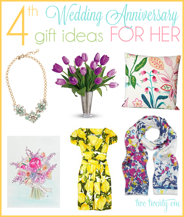 4th Wedding Anniversary Gift Ideas For Her