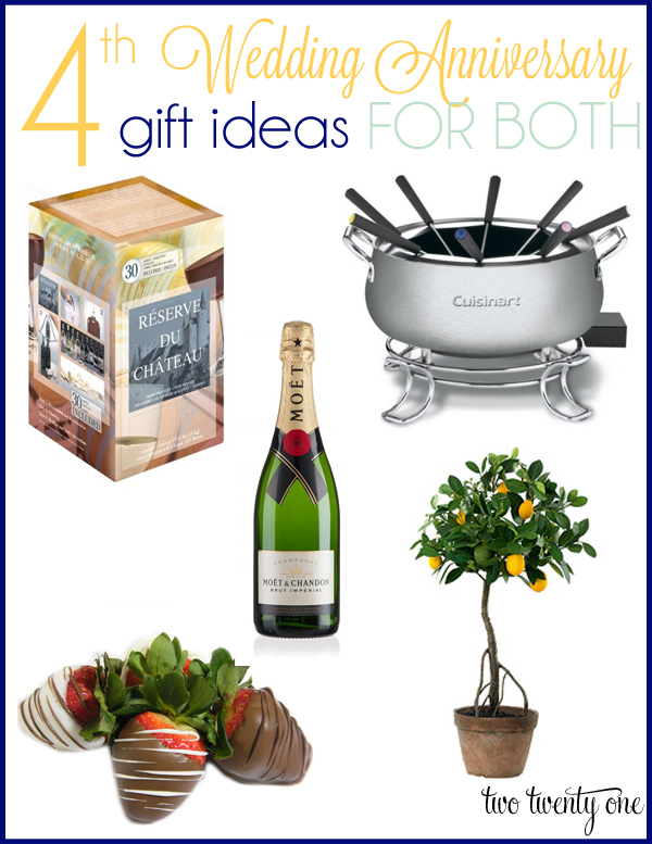 4th wedding anniversary gift ideas for him and her!