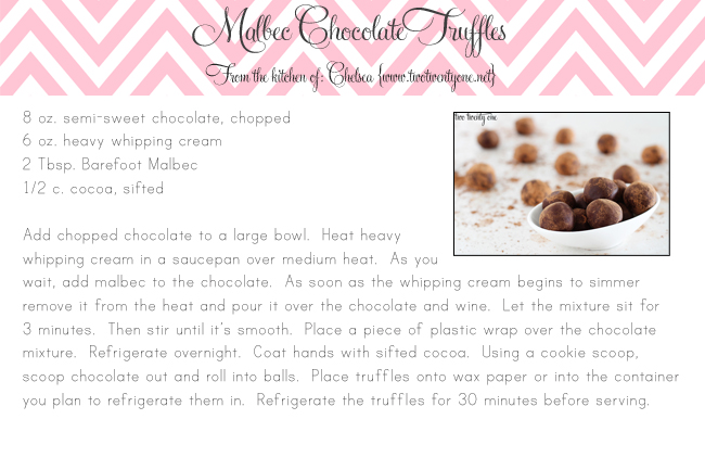 4x6 malbec chocolate truffles