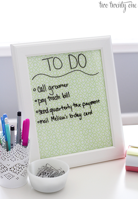 Dry Erase Board and Desktop Tray