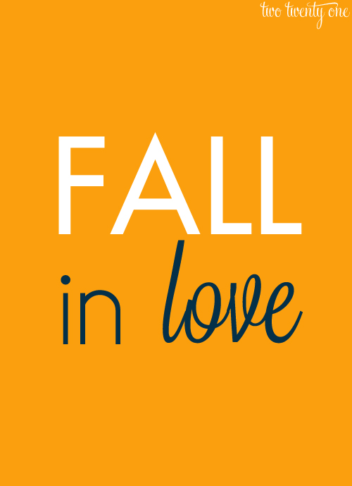 FREE fall in love printable