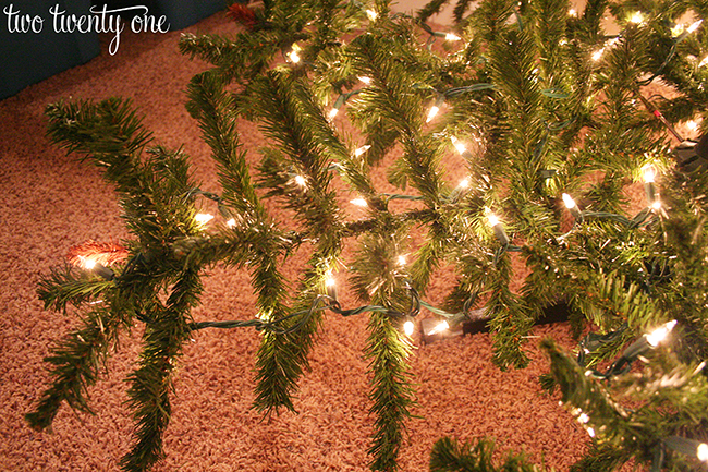 artificial christmas tree lights