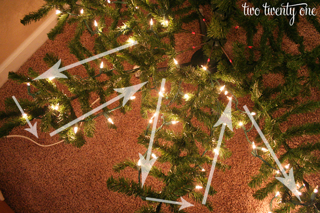 How To Put Lights On A Christmas Tree Two Twenty One