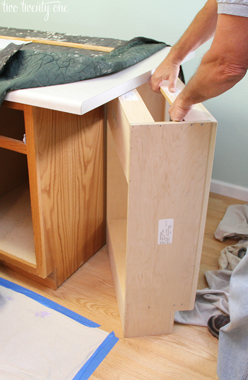 adding bookcase to island